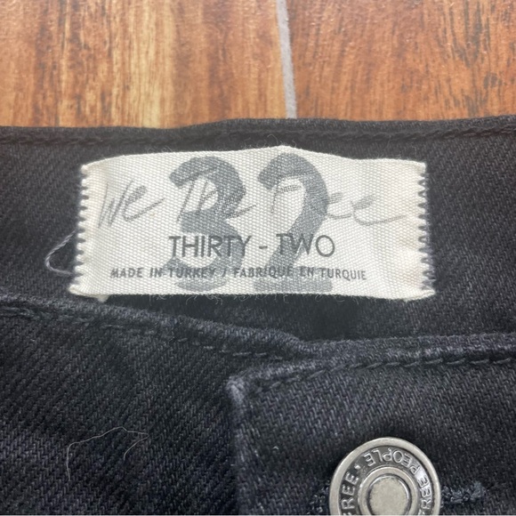 Free People NWT We the Free High Rise French Girl Black Flare Jeans Size 32 - Picture 11 of 15